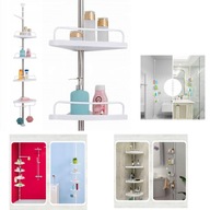 Półka Narożna Pod Prysznic Teleskopowa 4 Poziomy 230-300 cm Organizer