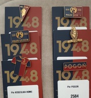 Pogoń Szczecin 75 lat - komplet 6 oficjalnych odznak