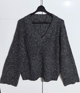Sweter Luźny Fason Szary Melanż |R. 40/42
