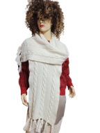 SIGNAL SZAL wełniany z angorą warkocze