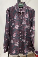 6 Koszula Next ciemny fiolet kwiaty bawełna