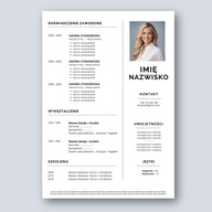 CV SZABLON WZÓR (1 strona) Prosty Klasyczny Biały - MS WORD (docx)