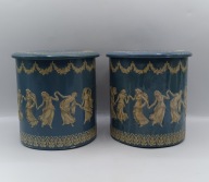 Dwie (2) puszki z metalu - tańczące greckie kobiety - lata 50 XX w