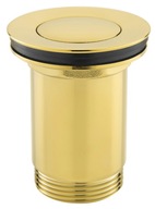 Zawór spustowy do umywalek z przelewem, złoty S283