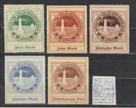 Niemcy D.Reich Schiffspost Transport morski ANK 5/10/15/20/25'* sprawdzony