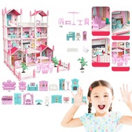 DOMEK DLA LALEK WILLA MEBLE TARAS MEBELKI DLA LALEK ZAMEK KSIĘŻNICZKI 61 CM