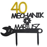 topper na tort dekoracja personalizacja MECHANIK!! RÓŻNE KOLORY