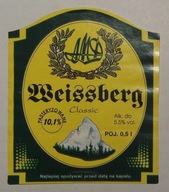 STARA ETYKIETA PIWO WEISSBERG CLASSIC BROWAR KROTOSZYN