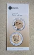 Folder do monety 5 zł z 2025 roku - Odkryj Polskę - Ratusz w Brzegu.