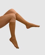 Podkolanówki rajstopowe 100% Poliamid AMOREE - 10 par - beżowe