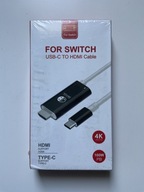 FOR SWITCH USB-C TO HDMI CABLE 100W PD 4K ULTRA HD FABRYCZNIE NOWY W FOLII