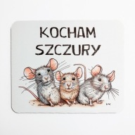 Podkładka komputerowa ze szczurami Kocham Szczury 22x18cm