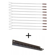 Kije do Ogniska 100cm RenKar 10 sztuk Widełki Solidne Drewniana Rączka