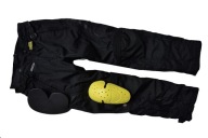 STEEL TEKSTYLNE SPODNIE MOTOCYKLOWE PROTEKTORY r. S-XS pas 80-86 cm