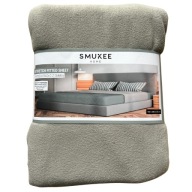 Polarowe prześcieradło z gumką Smukee 160x200 szare