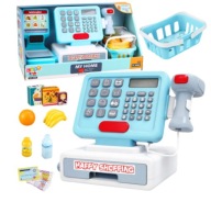 KASA SKLEPOWA INTERAKTYWNA SKANER KOSZYK PRODUKTY ŚWIATŁA DŹWIĘKI