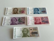 Argentyna 5, 10, 50, 100, 500 australes stan AU/UNC