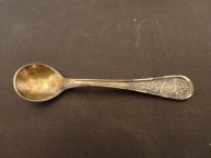 Łyżeczka platerowana do soli, musztardy, Rosja ok 1930 r, vintage