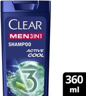 CLEAR Men ACTIVE COOL szampon+odżywka+żel p/p 3W1 aktywna świeżość 360ml