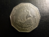 1 Dollar,1989r. Brytyjskie Karaiby Wschodnie.