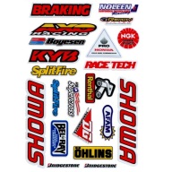 NAKLEJKI NA MOTOR MOTOCYKL ROWER SHOWA OHLINS KYB ZESTAW