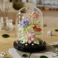 Klocki kwiatki plastikowe Kwiaty w kloszu idealne na prezent 302el. DIY