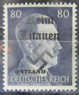 Niemcy stary znaczek z nadrukiem okupacja Litwy (1/1