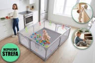 Kojec Daza Kids szary 130x130 cm ze stelażem i materacem