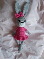 zajac maskotka - handmade szydelko