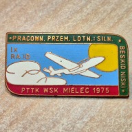 Odznaka PTTK IX Rajd Górski 1975 WSK PZL Mielec Przemysłu Lotniczego Beskid