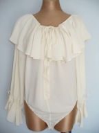 PIEKNE BODY kremowe 100% ZORZETA JEDWABNA 42 44