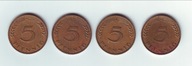 Niemcy 5 Pfennig 1969 D,F,G,J