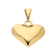 86356 Zawieszka stal chirurgiczna 316L pozłacana 18k serduszko