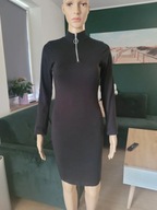 MISSGUIDED CZARNA PROSTA DOPASOWANA SUKIENKA NA DŁUGI RĘKAW 36 S