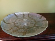 PATERA PÓŁMISEK DUŻE TALERZE SZKŁO FRANCJA ARCOROC FLEUR KARCZOCH 28cm 6szt