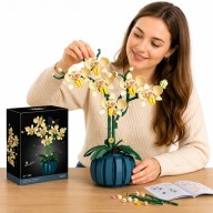Klocki konstrukcyjne kwiat w doniczce 766.el orchidea plastikowe 5 lat +