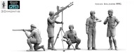 Żywica figurki indyjskich żołnierzy WWII 1/16