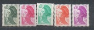 Francja-1982 Mi 2299,2301,2,3,5**