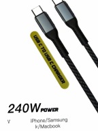 Kabel USB typ C - USB typ C 2 m czarny