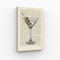 Obraz na płótnie 30x40 Martini & Memories glamour art | Pomysł na prezent