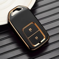 Czarno-złote etui kluczyk HONDA Civic Jazz Accord CR-V HR-V - 2 przyciski