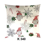 Poszewka z kory 40x40 jasiek z bawełny gofrowanej K 340 gnomki białe