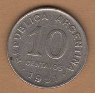 Argentyna 10 centavo, 1951