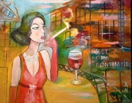 Obraz olejny "Kobieta w mieście XXXVIII"