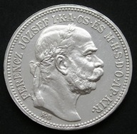 Austro - Węgry 1 korona 1915 - cesarz Franciszek Józef I - srebro