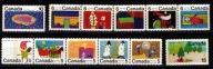 Kanada / 462-473 ( Boże Narodzenie - Rysunki dzieci ) czyste / 1970 r.