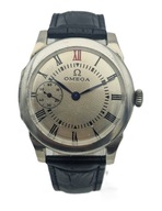 SREBRNY MĘSKI DUŻY NARĘCZNY ZEGAREK OMEGA Z 1900 ROKU - DLA KONESERA