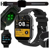 CZARNY ZEGAREK SMARTWATCH DAMSKI MĘSKI Z FUNKCJĄ ROZMOWY Z POLSKIM MENU