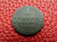 1 GROSZ POLSKI 1824 I. B. - Z MIEDZI KRAIOWEY.