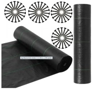 AGROTKANINA 70G 1x50m PREMIUM AGROWŁÓKNINA CZARNA MATA + KOŁKI 100szt